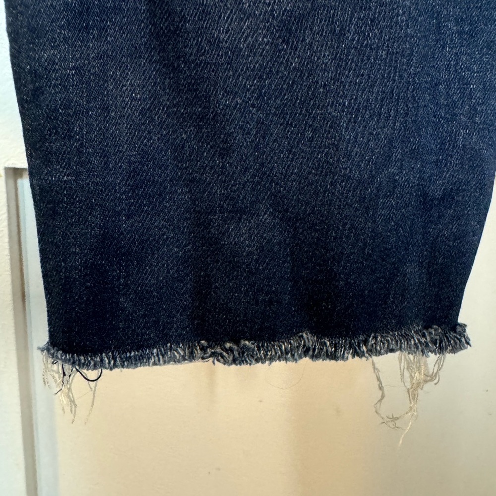 MOTHER Dark Wash Ankle Crop Jeans - Navy Blue - Picture 8 of 12